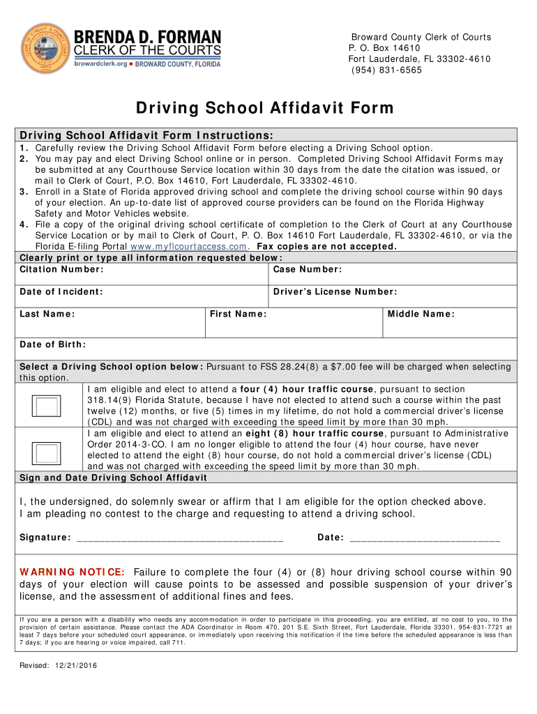 Broward County Clerk Of Courts Fill Out And Sign Printable PDF