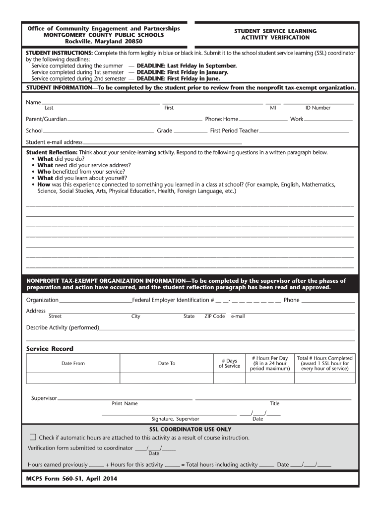 Mcps Form 560 51 Fill Online Printable Fillable Blank PdfFiller
