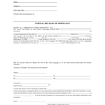 Partial Release Of Mortgage Form Fill Out And Sign Printable PDF