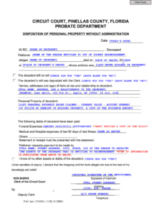 Pinellas County Probate Court Fill And Sign Printable Template Online Pinellas County Probate Court Fill And Sign Printable Template Online