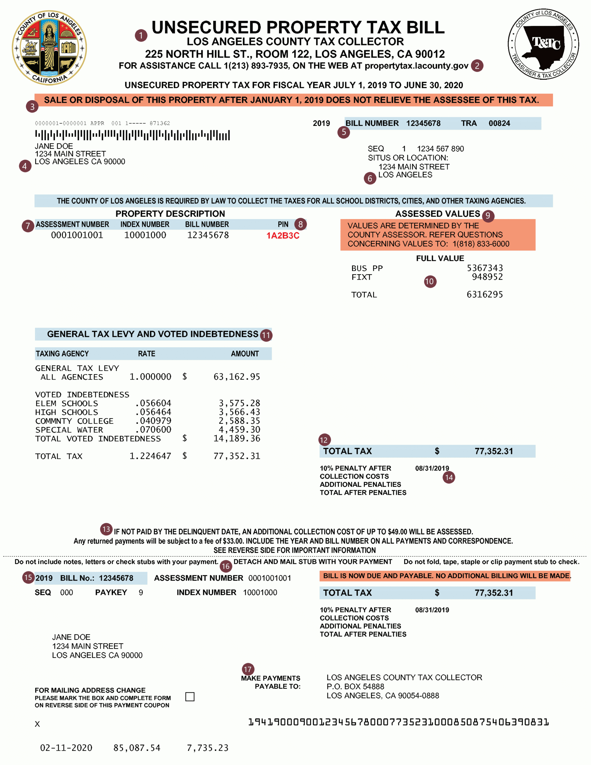 Los Angeles County Property Tax Form