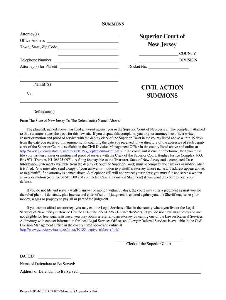 2012 Form NJ CN 10792 Fill Online Printable Fillable Blank PdfFiller