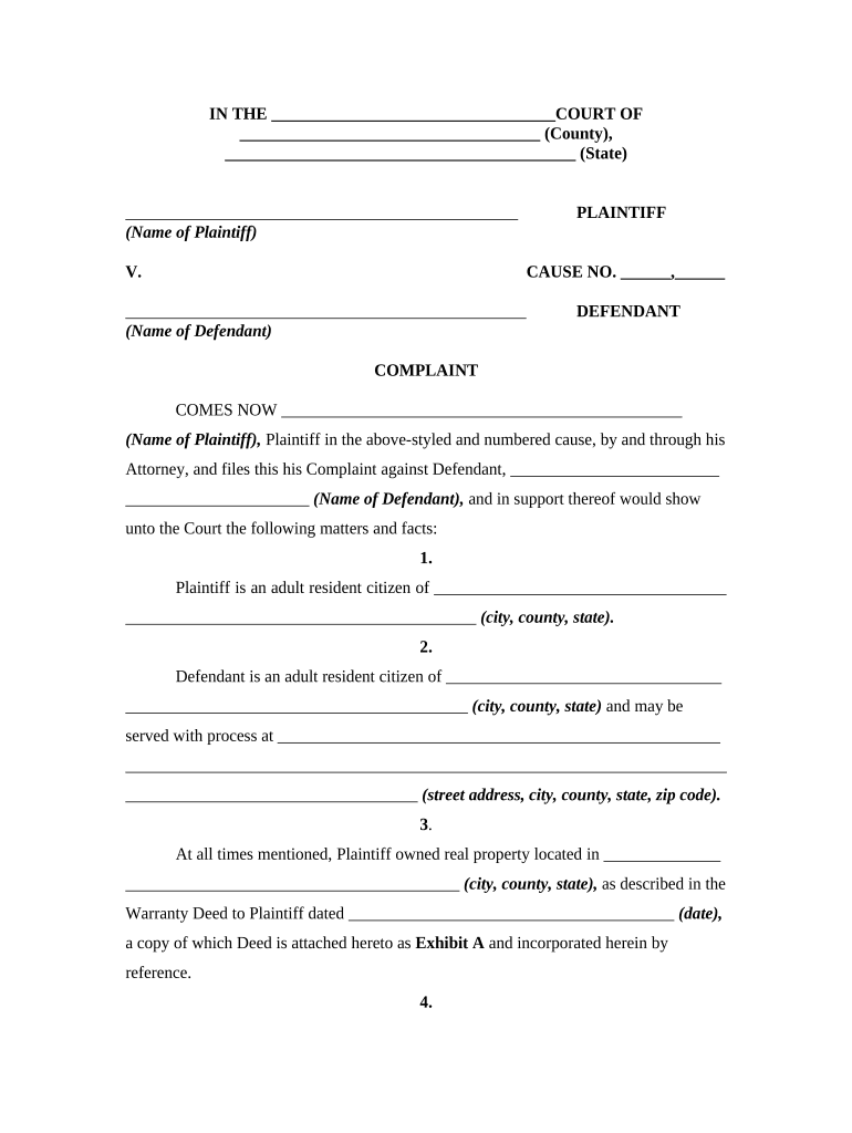 Damages Property Doc Template PDFfiller