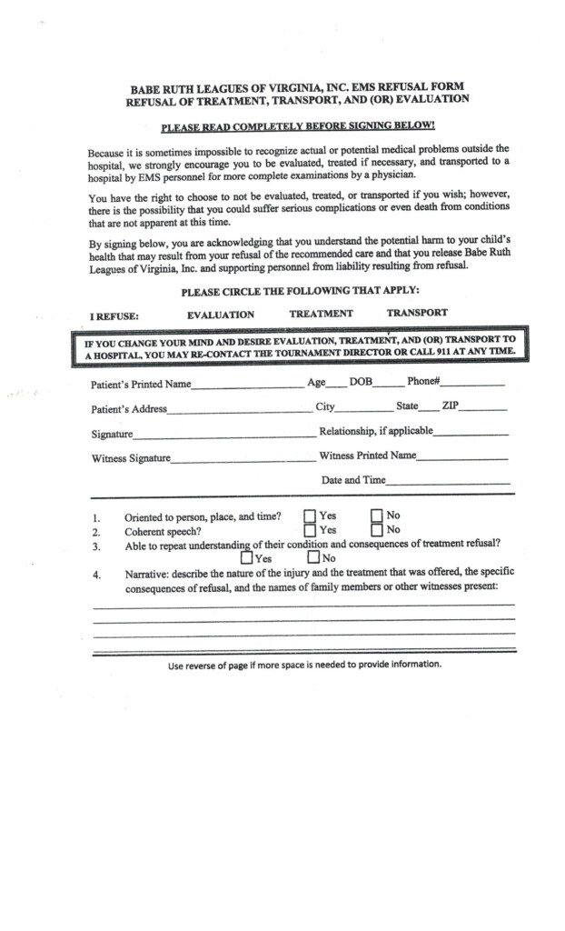 Documents Northern Fairfax County Babe Ruth