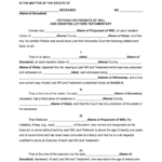 Fill Edit And Print Petition To Probate Lost Will Form Online