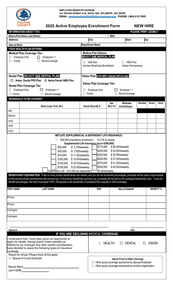 Fill Free Fillable Forms Fulton County Government