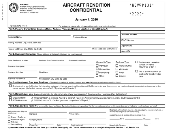 Fill Free Fillable Harris County Appraisal District PDF Forms