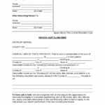 Free Nevada Quit Claim Deed Form Word PDF EForms