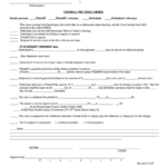 General Pre Trial Order Template Printable Pdf Download