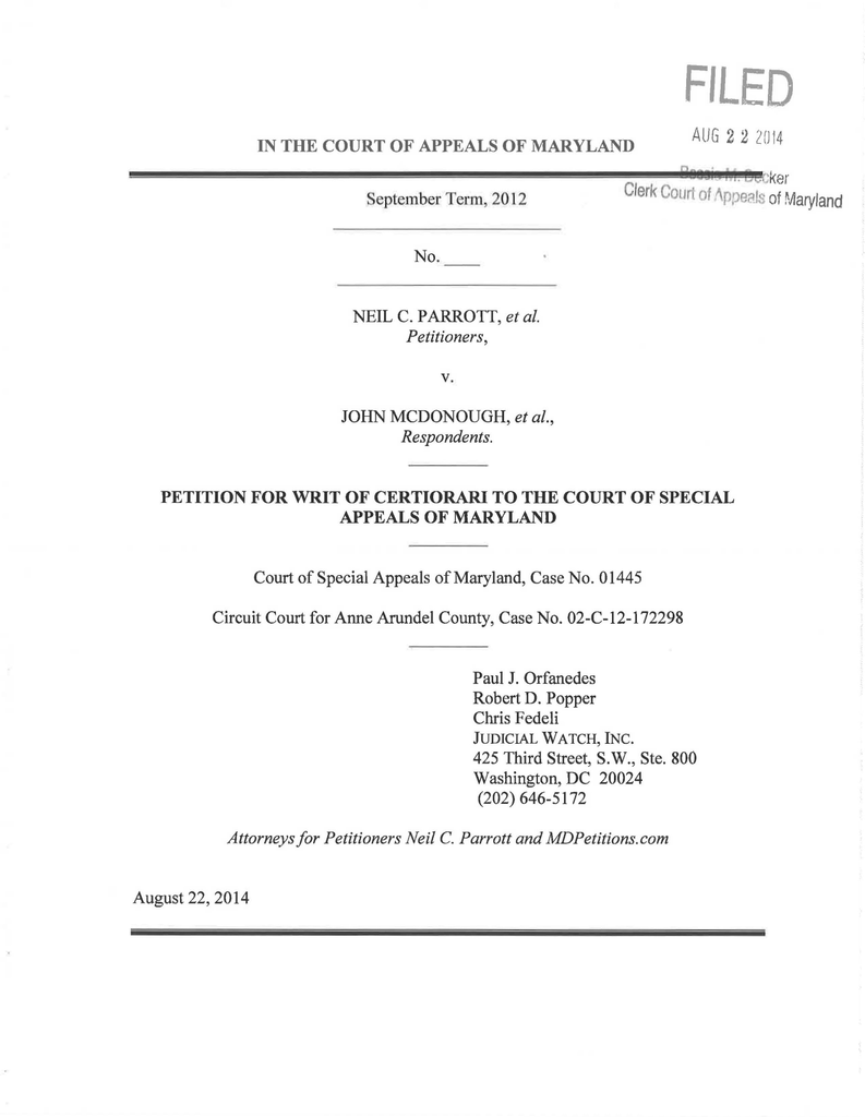 Maryland Circuit Court Fees