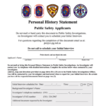 MD Personal History Statement Prince George s County 2011 Fill And