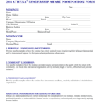 NY Athena Leadership Award Nomination Form Chemung County 2014 2021