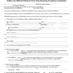 Petition And Affidavit Seeking Ex Parte Order Requiring Involuntary