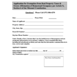 Boone County Disabled Pow Real Property Tax Exemption Application