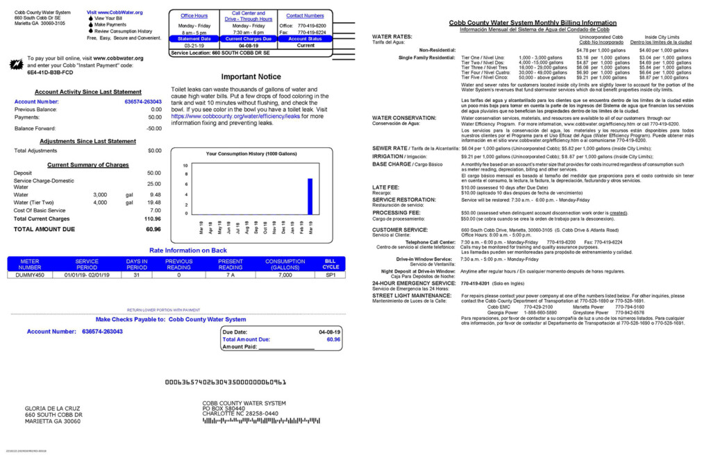 Cobbwater Water Bill Payment Options Cobb County Georgia