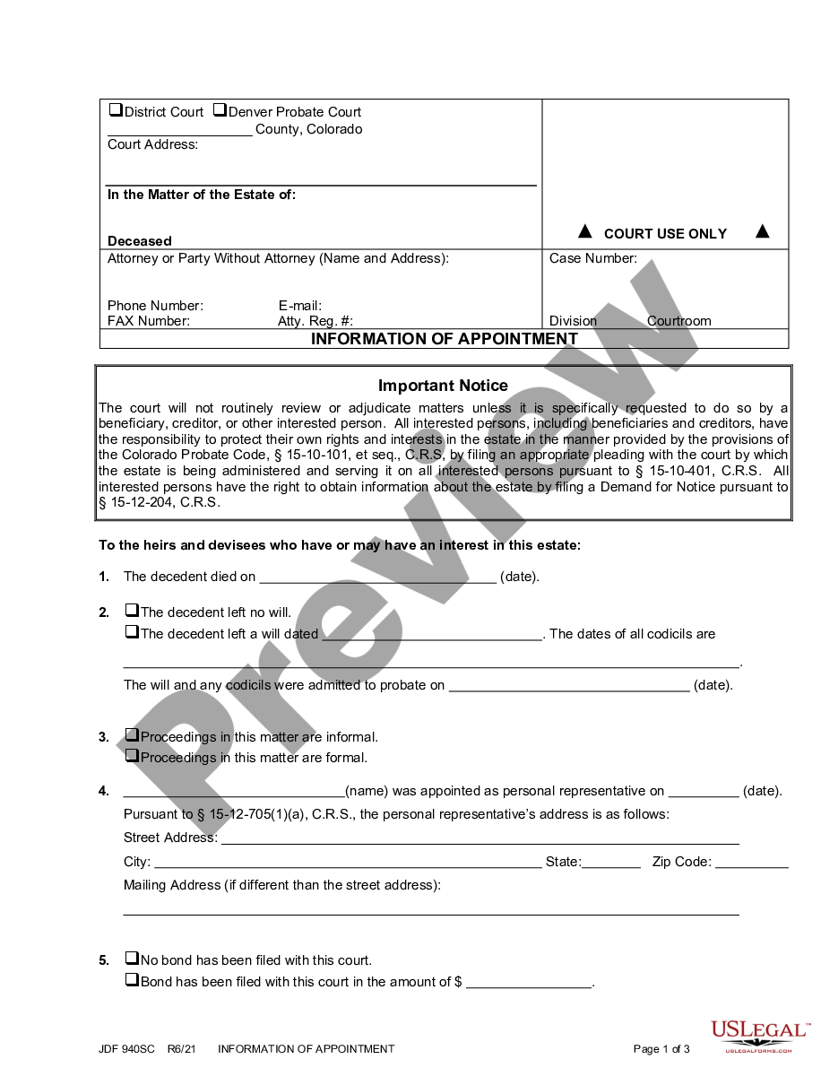 Colorado Information Of Appointment Information Of Appointment US Colorado Information Of Appointment Information Of Appointment US