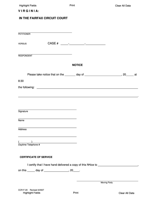 Fairfax County Circuit Court Probate Forms CountyForms