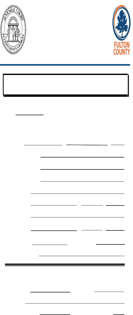 Fill Free Fillable Form 30312 FULTON COUNTY JUVENILE COURT VOLUNTEER 