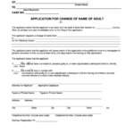 Fillable Application For Change Of Name Of Adult Ohio Probate Court