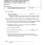 Form Cv001 Case Management Conference Waiver Form Superior Court Of