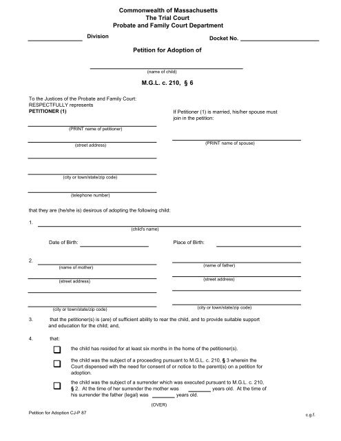 Form Plymouth County Probate And Family Court CountyForms Form Plymouth County Probate And Family Court CountyForms