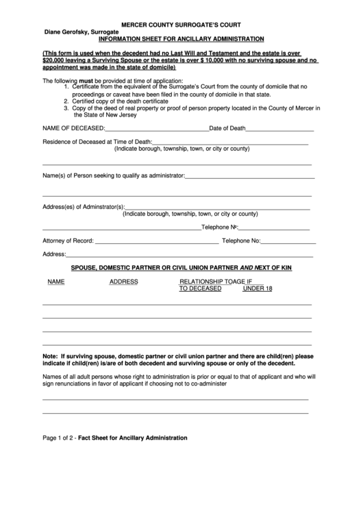 Information Sheet For Ancillary Administration Printable Pdf Download Information Sheet For Ancillary Administration Printable Pdf Download