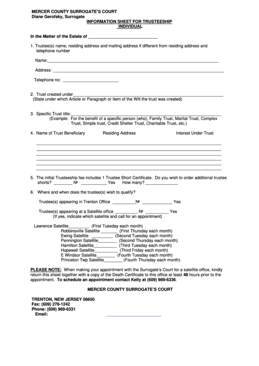 Information Sheet For Trusteeship Individual Printable Pdf Download Information Sheet For Trusteeship Individual Printable Pdf Download