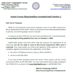 Kane County Senior Tax Freeze Extended