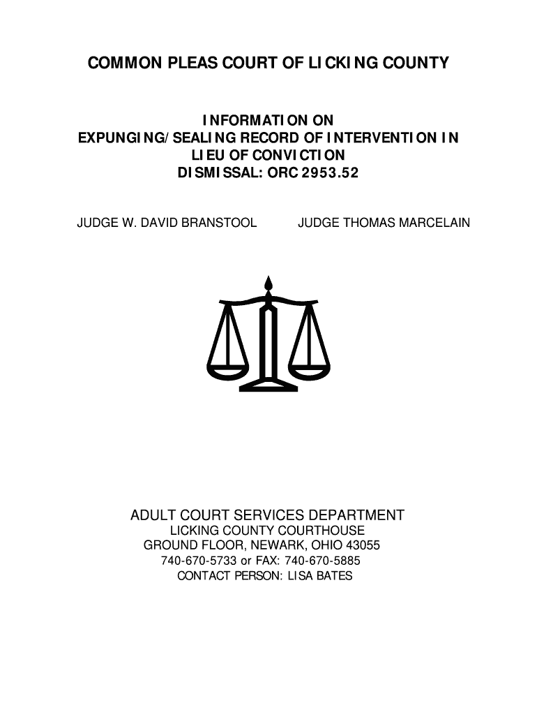 Licking County Felony Court Records Fill Online Printable Fillable 
