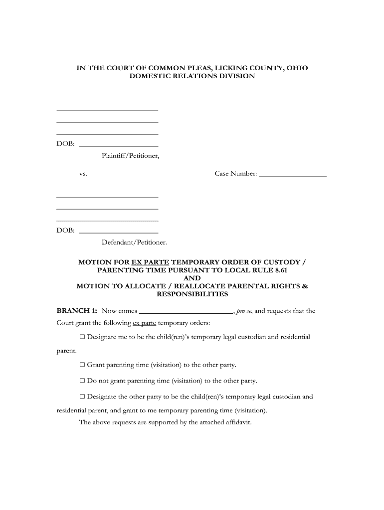 Licking County Forms Fill Online Printable Fillable Blank PdfFiller
