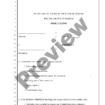 Oregon Small Claims Judgment Judgment US Legal Forms