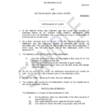 Particulars Of Claim IN THE COUNTY COURT MONEY CLAIMS CENTRE CLAIM NO