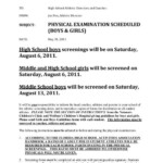Physical Examination Scheduled Duval County Public Schools