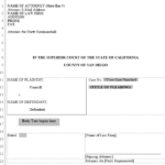 Pleading Form San Diego Superior Court Word Automation