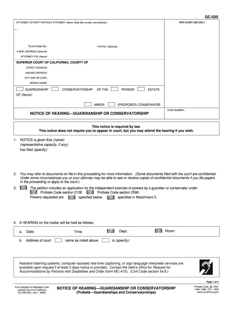 PROBATE COURT GUARDIANSHIP STARTING PACKET Form Fill Out And Sign 