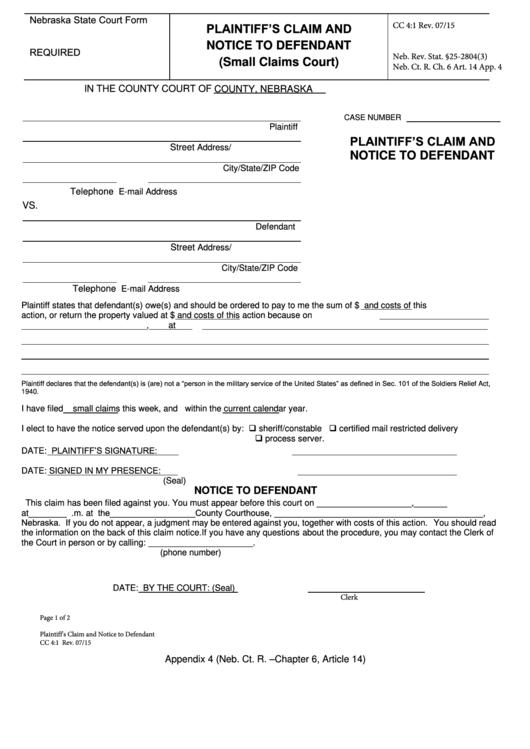 Sonoma County Small Claims Forms CountyForms