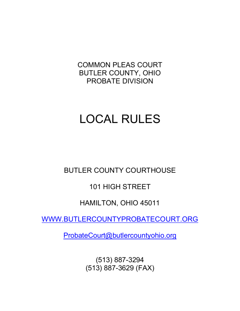 SUP Butler County Probate Court
