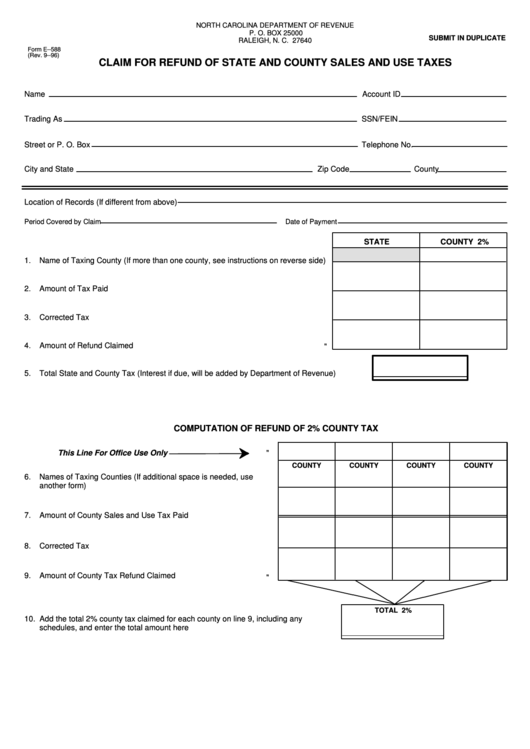 Top 20 Nc Sales And Use Tax Form Templates Free To Download In PDF Format