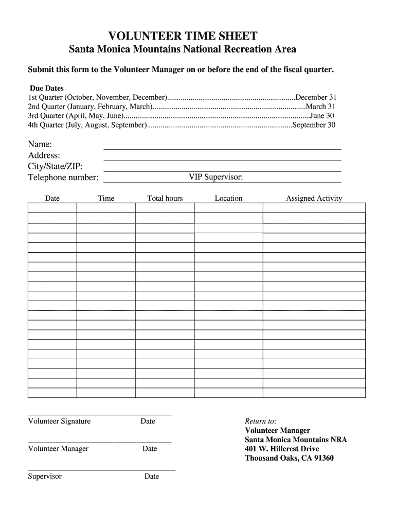 Volunteer Timesheet Template Fill Out Sign Online DocHub